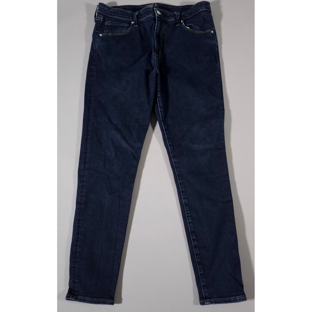 Abercrombie & Fitch Simone High Rise Super Skinny Jeans Womens 14R‎ 32 Dark Blue